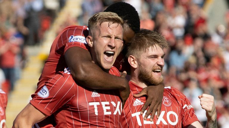Vice-captain Ross McCrorie (left) put Aberdeen 2-0 ahead