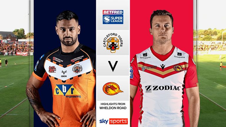 Highlights of the Betfred Super League match between Castleford Tigers and Catalans Dragons.