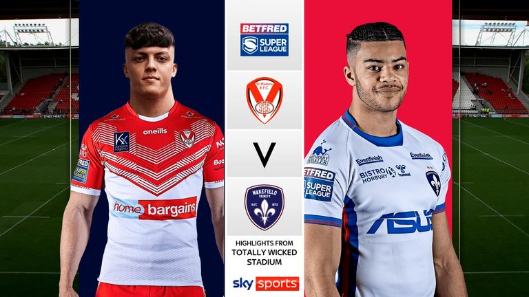 Highlights of the Super League clash between St Helens and Wakefield Trinity.