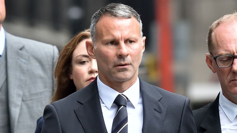 Former Manchester United footballer Ryan Giggs arrives at Manchester Crown Court where he is accused of controlling and coercive behaviour against ex-girlfriend Kate Greville between August 2017 and November 2020. Picture date: Tuesday August 16, 2022.