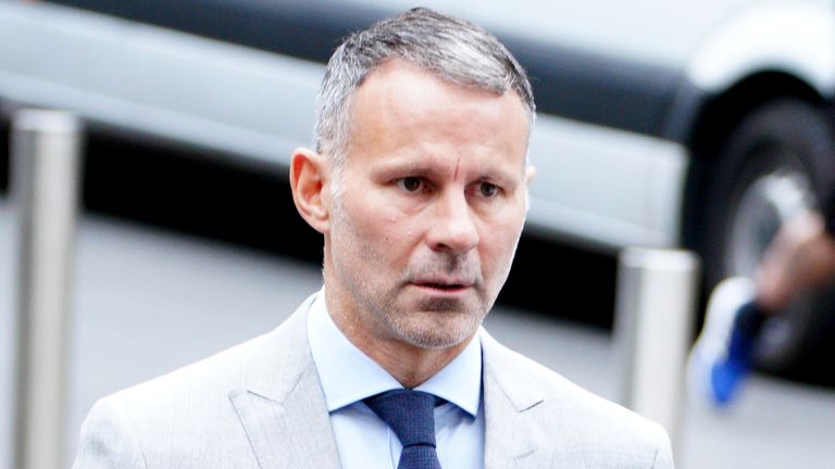 Former Manchester United footballer Ryan Giggs arrives at Manchester Crown Court where he is accused of controlling and coercive behaviour against ex-girlfriend Kate Greville between August 2017 and November 2020. Picture date: Wednesday August 17, 2022.