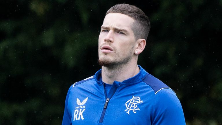 Ryan Kent trained with the Rangers team on the eve of the first leg