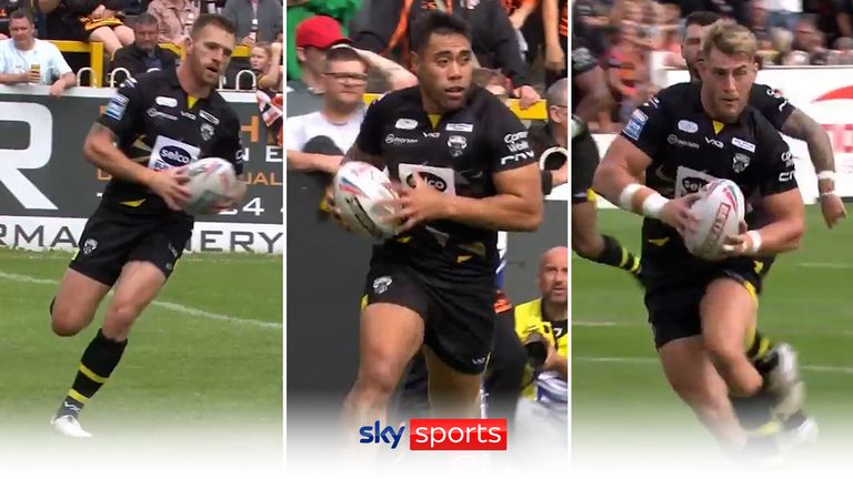 Salford run in three tries in five minutes against Castleford