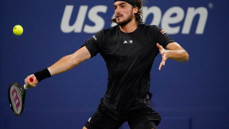 Stefanos Tsitsipas struggled to get through having lost the first 11 games of his first-round clash.  (AP Photo / Julia Nikhinson)