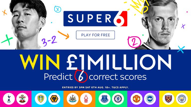 Super 6 is back - Win £1,000,000 for free!, Football News