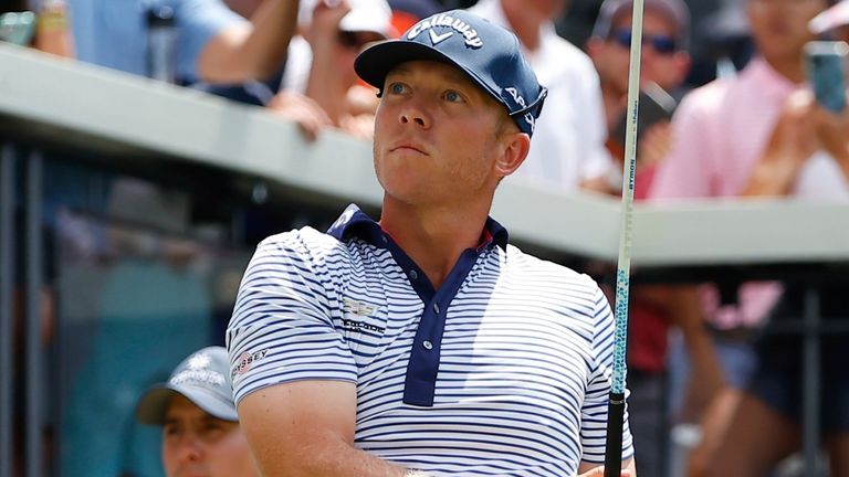 BEDMINSTER, NJ - JULY 31: Talor Gooch at the first tee during the 3rd round of the LIV Golf Invitational Series Bedminster on July 31, 2022 at Trump National Golf Club in Bedminster, New Jersey. (Photo by Rich Graessle/Icon Sportswire) (Icon Sportswire via AP Images)