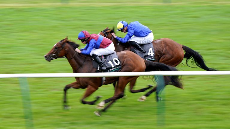 Tenebrism wins the Cheveley Park Stakes at Newmarket