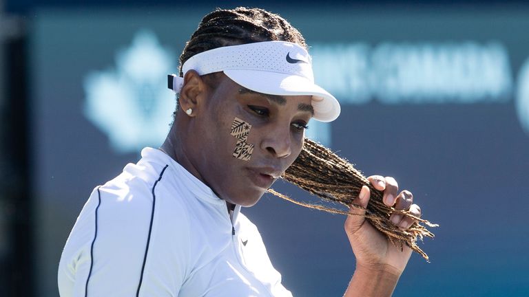 Serena Williams lost out to Belinda Bencic in the National Bank Open in Toronto (Associated Press)