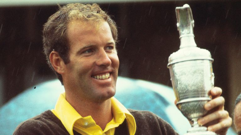 British Open 1973 at Troon Golf Club in Troon, Scotland, held 11th-14th July 1973. Pictured, Tom Weiskopf after winning. 14th July 1973. 