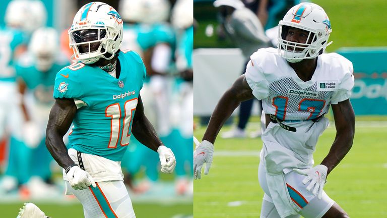 Watch some of the best plays from former Kansas City chief Tyreek Hill and new Miami Dolphins teammate Jaylen Waddle