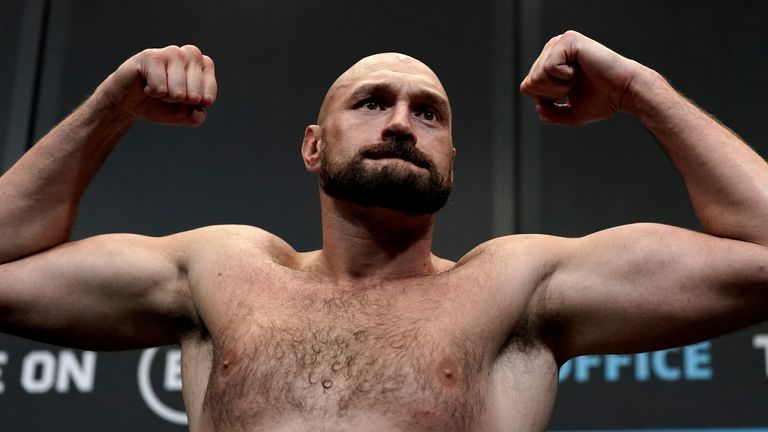 Tyson Fury tras su victoria sobre Dillian Whyte.  (Foto: Nick Potts/PA Wire/PA Images)