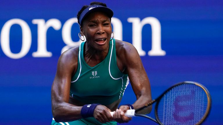 Venus Williams was coy about her future after suffering a first round loss at the US Open. (AP Photo/Seth Wenig)
