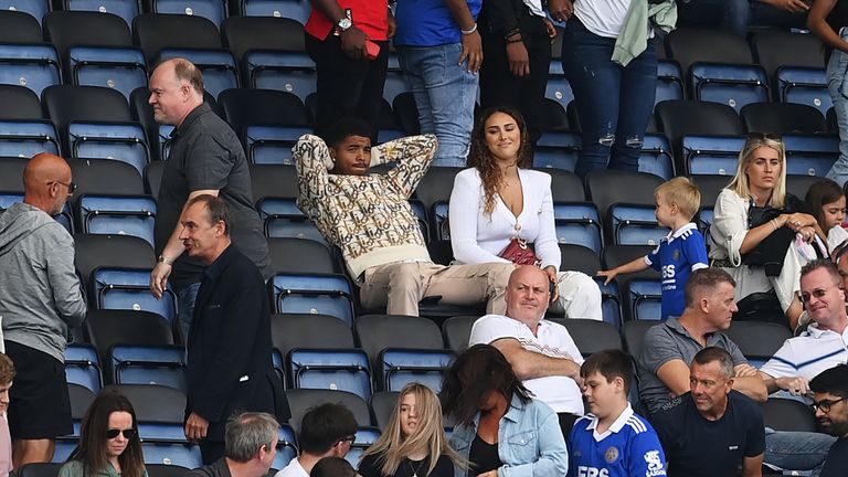 Wesley Fofana reacts from the stands as Leicester lost to Southampton