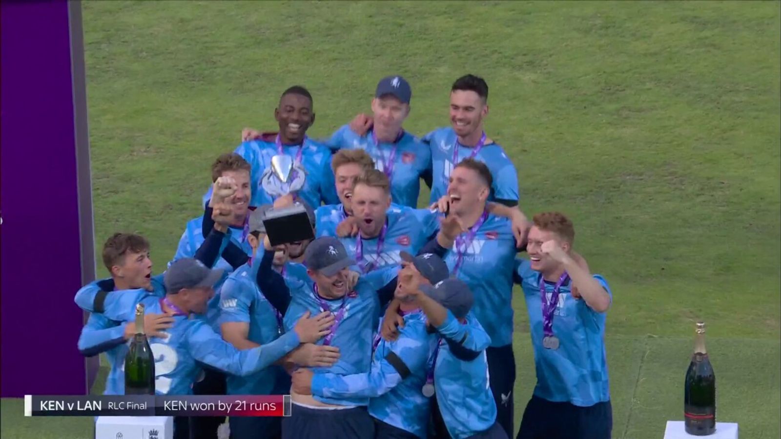 Kent lift the Royal London Cup after beating Lancashire at Trent Bridge