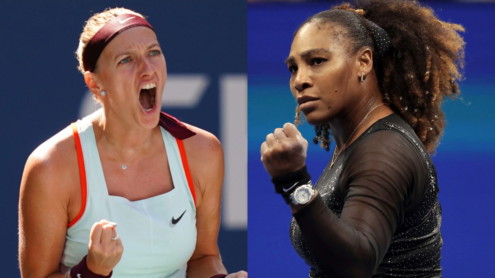 US Open: Petra Kvitova inspired by Serena Williams after saving match points to defeat Garbine Muguruza