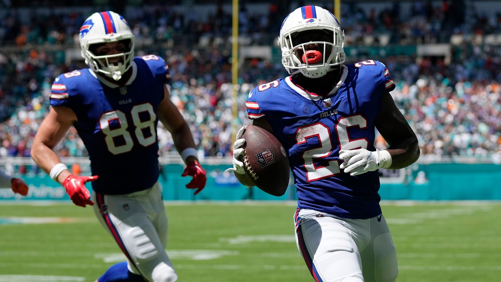 Josh Allen finds Devin Singletary to open the scoring for Buffalo Bills ...