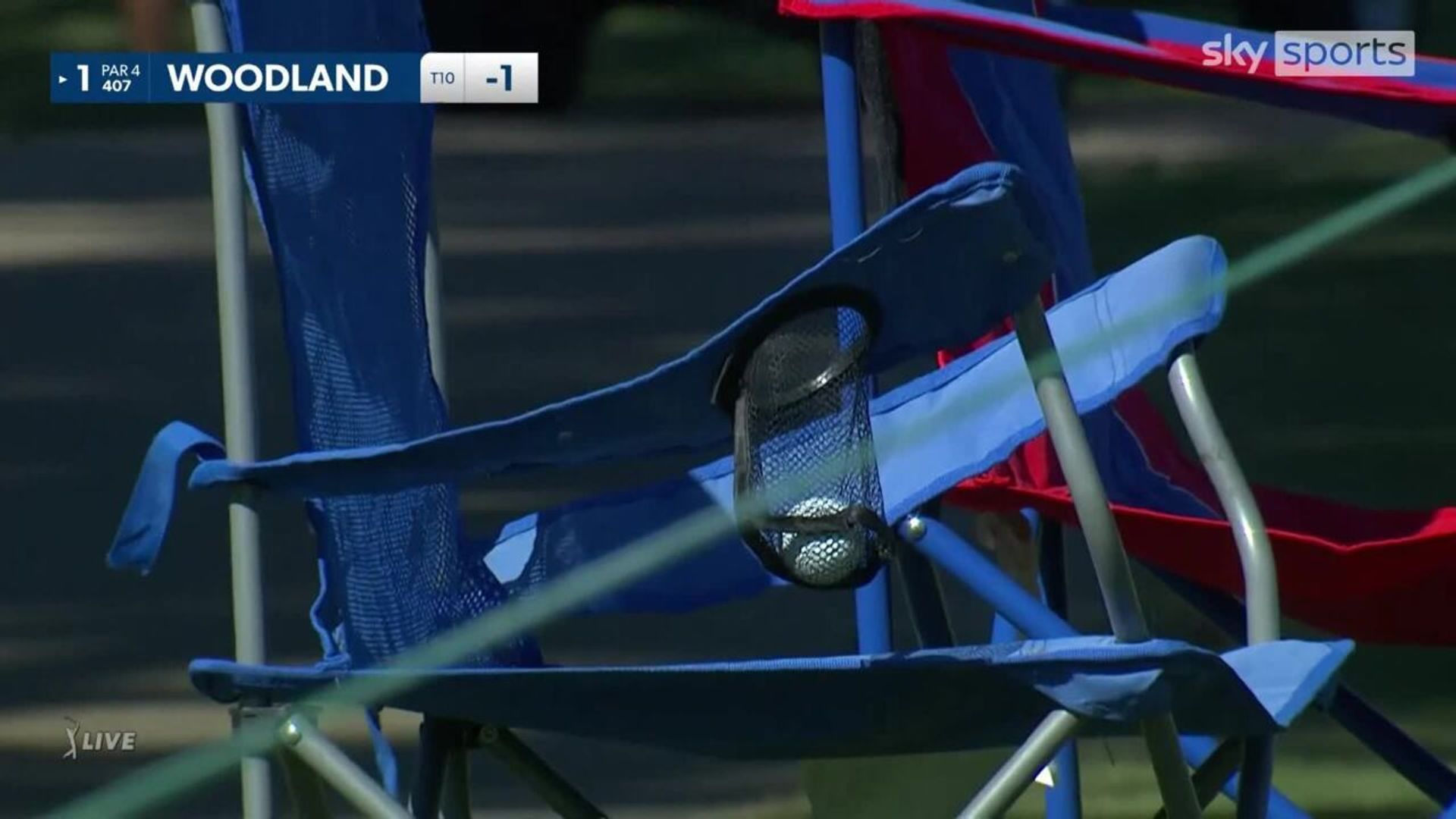 'How does that even happen!' | Woodland's tee shot bounces into cup holder