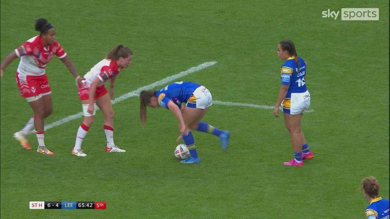 Highlights of the Betfred Women's Super League semi-final between St Helens and Leeds Rhinos