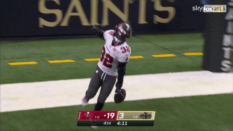 WATCH: Bucs S Mike Edwards picks off Jameis Winston, races 67