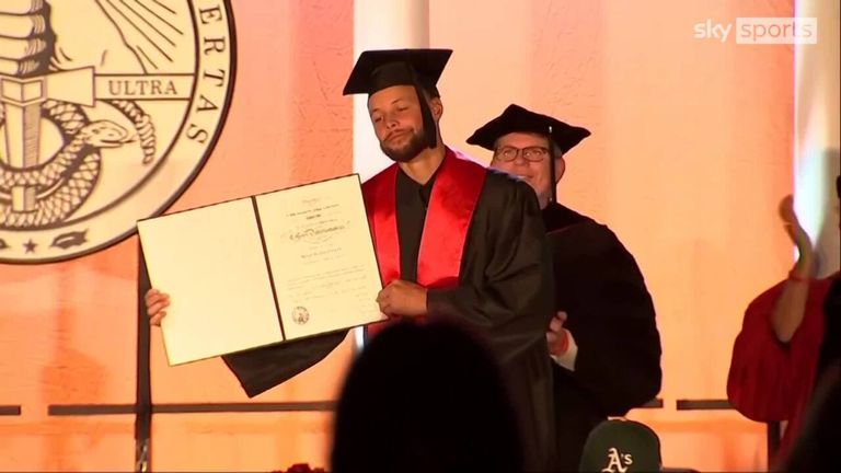 Stephen Curry graduates and has college jersey retired in spectacular solo  ceremony, NBA News