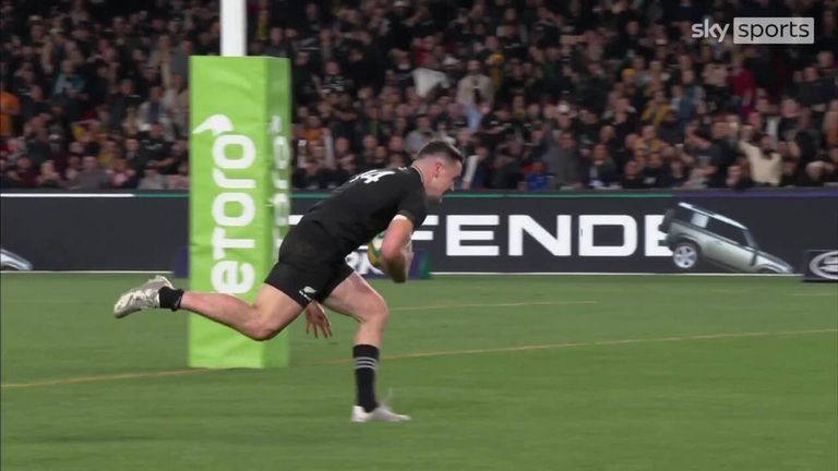 Beauden Barrett's beautiful chipped kick was finished off by Will Jordan as New Zealand continued to dominate in the second half