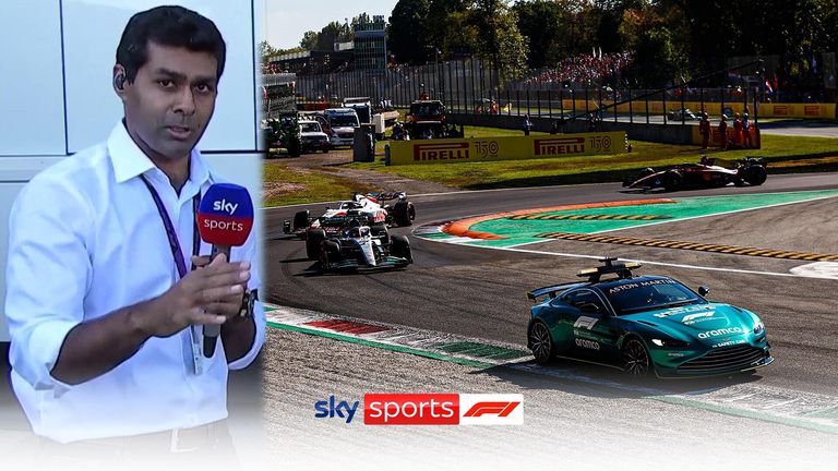 Karun Chandhok di Sky F1 spiega perché il Gran Premio d'Italia si è concluso dietro la Safety Car e le opzioni a disposizione della FIA in tali situazioni.