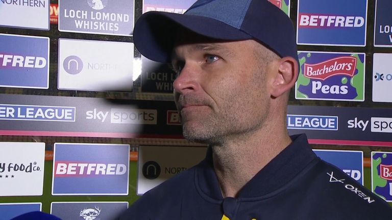 Leeds coach Rohan Smith was visibly emotional after seeing his side reached the Super Grand Final after beating Wigan