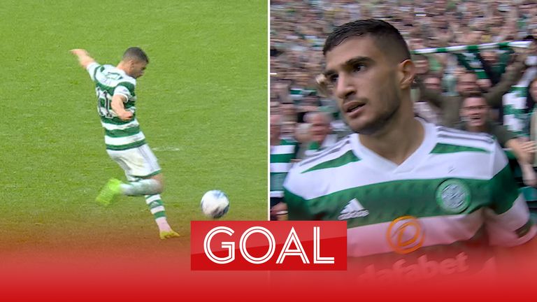 Abada scores his second for Celtic against Rangers