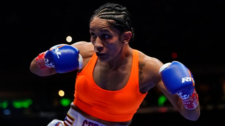 Amanda Serrano moved down to featherweight after boxing Katie Taylor (AP Photo/Frank Franklin II)