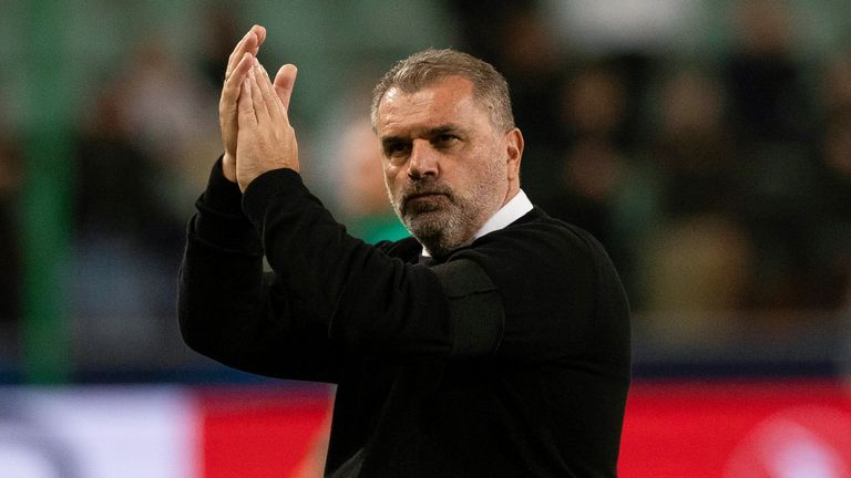 Ange Postecoglou praised his players after the 1-1 draw in Warsaw