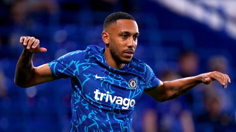 Chelsea&#39;s Pierre-Emerick Aubameyang on his home debut at Stamford Bridge