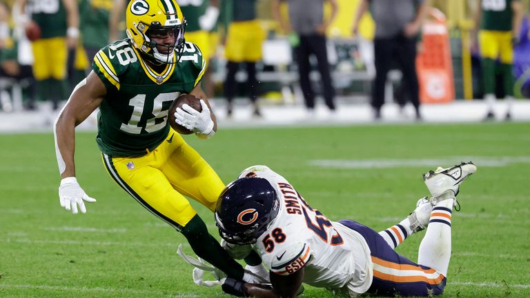 Highlights of the Chicago Bears against the Green Bay Packers from week two of the NFL season