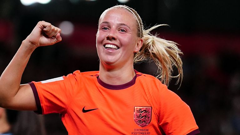 Beth Mead found the back of the net for England with one of their five first-half goals against Luxembourg