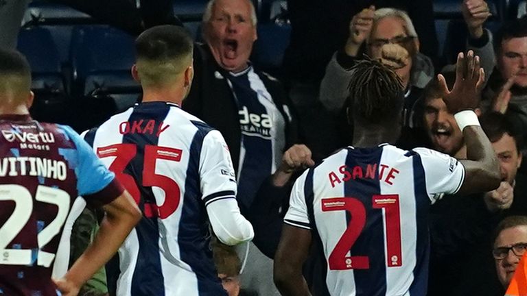 Brandon Thomas-Asante opened his West Brom account on his debut in the 98th minute