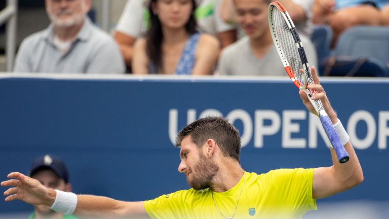 Cameron Norrie ble frustrert under tapet mot Andrey Rublev