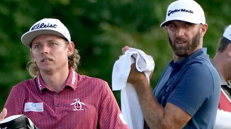 Dustin Johnson (right) and Cameron Smith (left) have both won LIV Golf events in its inaugural season 
