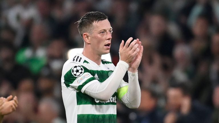 Celtic captain Callum McGregor hit the post at 0-0