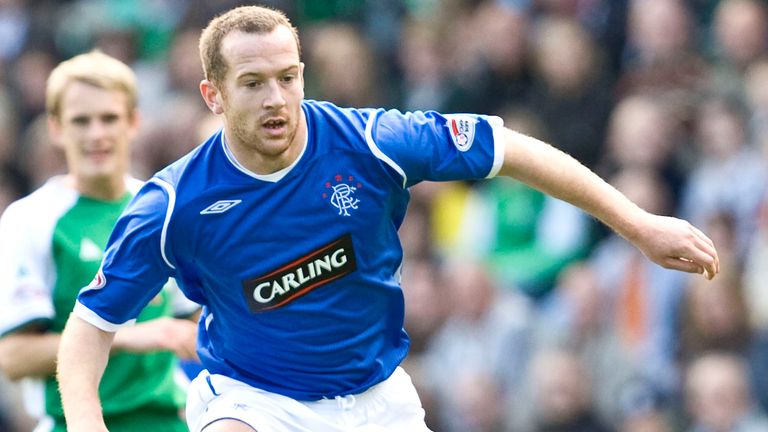 28/09/08 CLYDESDALE BANK PREMIER LEAGUE.HIBS v RANGERS (0-3).EASTER ROAD - EDINBURGH.Charlie Adam in action for Rangers......