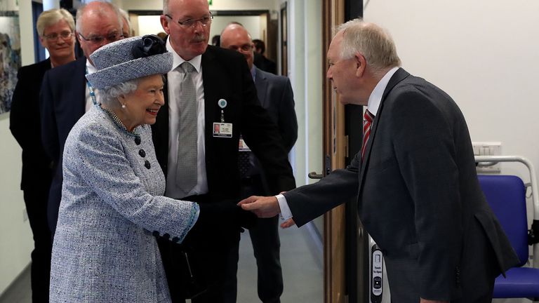 Queen Elizabeth II meets Craig Brown