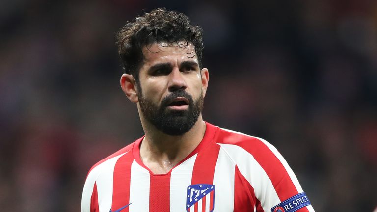Diego Costa playing for Atletico Madrid