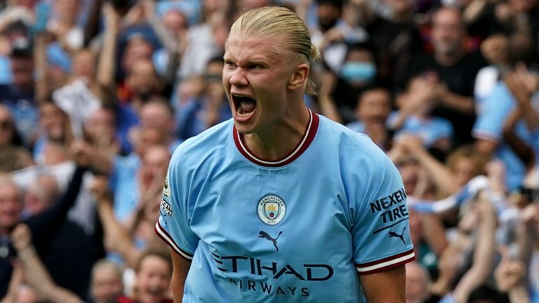 El delantero del Manchester City  Erling Haaland ya ha marcado 11 goles en la Premier League esta temporada