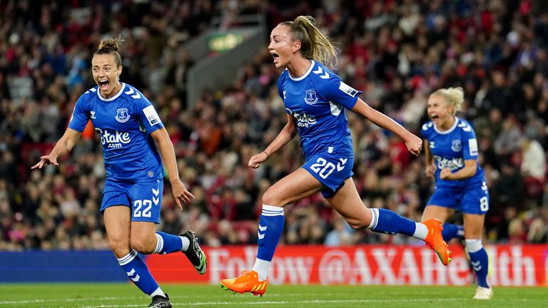 Liverpool fan Megan Finnigan put Everton in front at Anfield