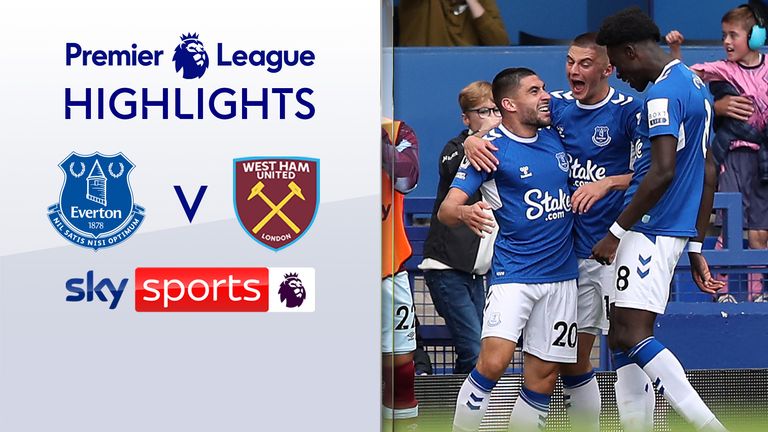 Highlights of the Everton match against West Ham in the English Premier League.