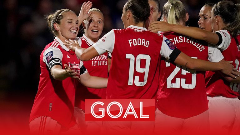 Arsenal take the lead against Brighton in the WSL.