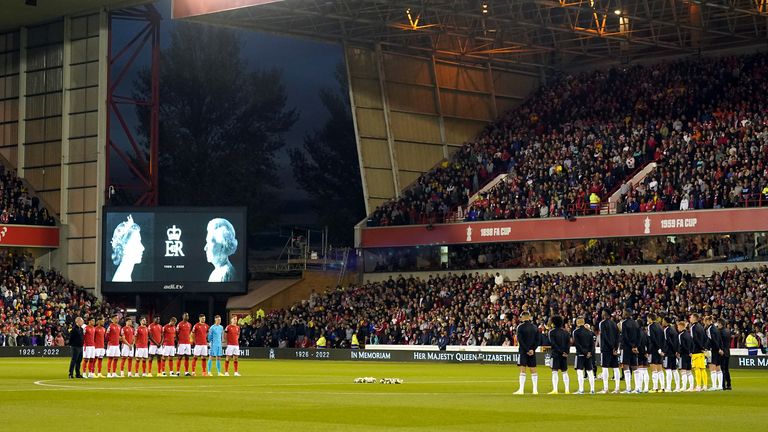 There was a minute&#39;s silence at the City Ground to mark the passing of Queen Elizabeth II
