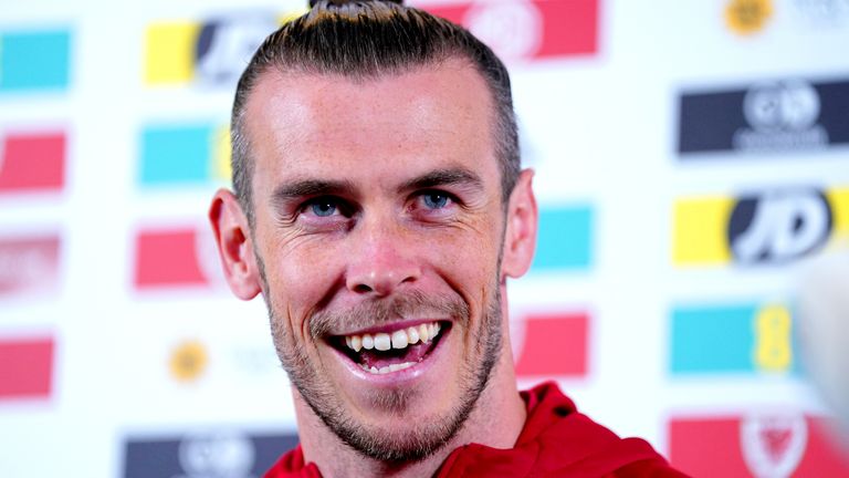 Gareth Bale was smiling at the press conference