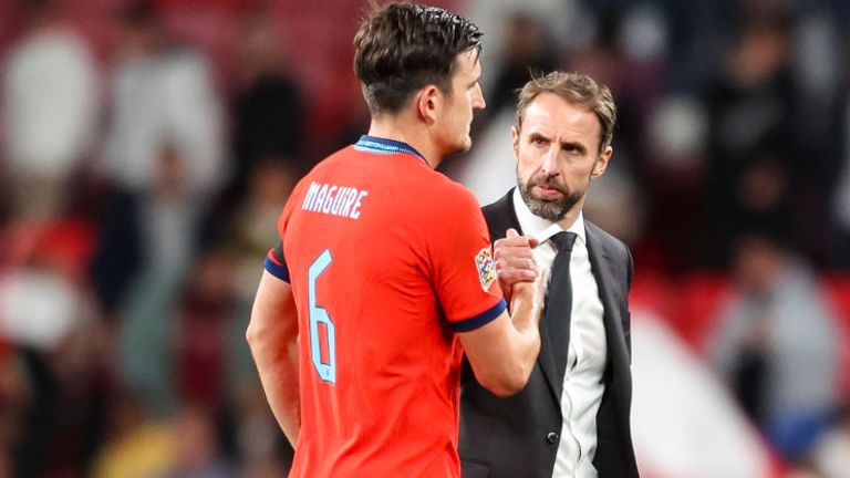 Gareth Southgate backed Harry Maguire after the defender made two errors in England's 3-3 draw with Germany