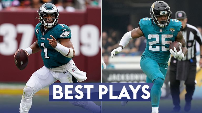 Jalen Hurts and James Robinson feature in the best plays so far from the Eagles and the Jaguars