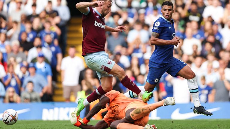 Jarrod Bowen was judged to have committed a foul on Edouard Mendy in the build-up to West Ham's equaliser