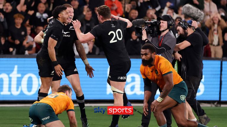 There was controversy late in the Bledisloe Cup tie as Jordie Barrett scored an 81st-minute try following Maynal's decision.